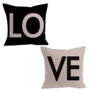 Love Letters Cotton Linen Throw Pillow Car Home Decoration Sofa Pillowcase