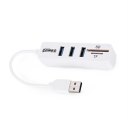 USB 2.0 HUB Connector Supports TF Card USB Ports Adapter Extender Card Reader