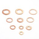 200Pcs Solid Copper Washer Flat Ring Sump Plug Oil Seal Assorted Set Box