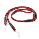 Strong Nylon Ribbon Double Dog Leash One Drag Braided Tangle Traction Rope