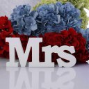 White Mr & Mrs Wooden Letters for Wedding Decoration Sign Top Table Present Decor
