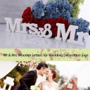 White Mr & Mrs Wooden Letters for Wedding Decoration Sign Top Table Present Decor