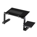 Foldable Aluminum Alloy Laptop Notebook Cooling Desk Stand With Mouse Plate