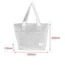 Large Capacity Insulated Hand Bag Durable Canvas Thermal Lunch Bag for Women