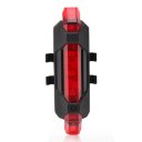 USB Rechargeable LED Cycling Tail Rear Bicycle Light Folding Light Red Light