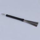 1 Pair Of Rubber Handle Metal Wire Drum Throw Retractable Brushes Sticks