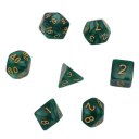 Bright Color 7 Pcs Set Creative Multi-Faceted Pearl Gemmed Acrylic Dice