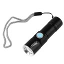 LED Torch Waterproof Tactical Flashlight Rechargeable USB Zoom Flashlight