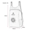 KORAMAN 18L Solid Color Super Lightweight Waterproof Bag Foldable Backpack