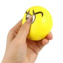 Yellow Facial Expression Stress Relief Sponge Foam Balls Hands Squeeze Toys