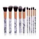 Professional Marbling 10pcs/set Makeup Foundation Powder Eyeshadow Brush Set