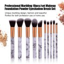Professional Marbling 10pcs/set Makeup Foundation Powder Eyeshadow Brush Set