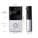 Wireless WiFi Battery Video Doorbell Phone Remote PIR Motion Home Alarm System