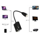 1080P HDMI To VGA Adapter With Audio Cable HDMI Male to VGA Female Converter