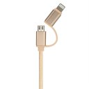 2 In 1 Super Long Micro USB Cable Mobile Phone Charging Cable Cord For Iphone