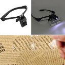 Headband Magnifier LED Magnifying Glass with 5 Lens for Repairing Reading