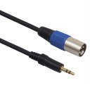 351330 3.5mm Jack Stereo Male Plug Connector Cable To Microphone For HDTV DVD