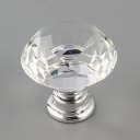 10Pcs 30mm Diamond Shape Crystal Glass Knob Cupboard Drawer Pull Handle New