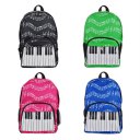 Piano Keyboard Printed Men Women Durable Oxford Cloth Backpack School Bag