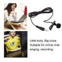 Mini Lavalier Mic Tie Clip Microphones Smart Phone Recording Speaking Singing