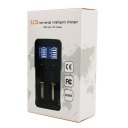 USB Battery Charger 2-Slot Smart Battery Charger With LCD Display For 18650