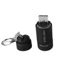 Mini Keychain Torch USB Rechargeable Flashlight 0.5W 25lm Electric Torch
