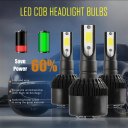 H7 LED COB Headlight Bulb 110W 12000LM 6000K Super Bright High Power Black