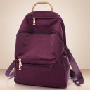 Women Nylon Backpack Casual Solid Color Teenage Girls Students School Bag