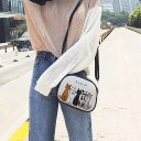 Korean Fashion Cute Cartoon Printed Women Single Shoulder Bag PU Leather