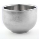 100ML 7.2cm Shinning Double Layer Steel Shave Brush Wine Mug Bowl Cup