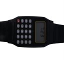 Students Calculator Digital Watch Solid Color Silicone Calculator Wrist Watch
