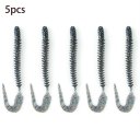 5pcs 100mm Long Tail Grubs Fishing Lures Soft Lure Baits Worm
