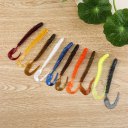 5pcs 100mm Long Tail Grubs Fishing Lures Soft Lure Baits Worm