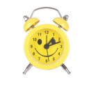 Cute Facial Expression Alarm Clock Quartz Movement Bedside Desk Alarm Clock