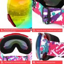 Adults Double Lens Ski Goggles Anti-fog UV400 for Snowboard Glasses Eyewear