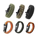 Survival SOS Bracelet with Fire Starter Design for Outdoor Camping Hiking