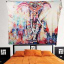 Elephant Tapestry Colored Printed Decoration Tapestry 130cmx150cm Wall Carpet