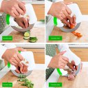 Kitchen Gadgets Portable Stainless Steel Round Shape Vegetable Chopper Slicer