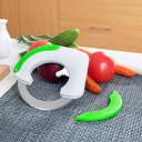 Kitchen Gadgets Portable Stainless Steel Round Shape Vegetable Chopper Slicer