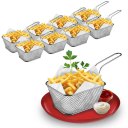 Stainless Steel Chef Basket Mini Fry Baskets Fryer Cooking French Fries Basket
