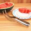 Convenient Watermelon Slicer Fruit Cutter Corer Scoop Stainless Steel Tool