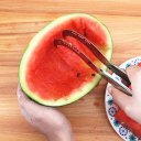 Convenient Watermelon Slicer Fruit Cutter Corer Scoop Stainless Steel Tool