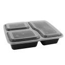 5/10 Pcs 3 Compartment Food Storage Containers With Lids Bento Lunchbox