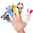 1PC Plush Animal Finger Puppets Baby Dual-layer Storytelling Props Kids Toys Gift