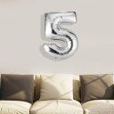 30 Inches Silver Number Foil Balloons Digit Air Ballons Party Wedding Decor