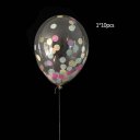 Multicolor Confetti Paper Transparent Balloon For Birthday Party Wedding