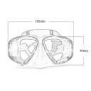 AM-308 Adult Double Layer Waterproof Anti-fog Silicone Diving Mask Goggles