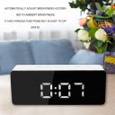 TS-S69 Digital Alarm Clock With Temperature Snooze Rectangular Mirror Clock