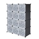 Cube Storage 12-Cube Closet Organizer Storage Shelves Cubes Organizer DIY Closet Cabinet with Doors
