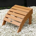 TALE Adirondack Ottoman Footstool All-Weather and Fade-Resistant Plastic Wood for Lawn Outdoor Patio Deck Garden Porch Lawn Furniture Brown